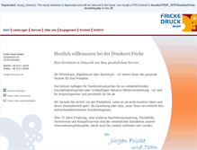 Tablet Screenshot of fricke-druck.de
